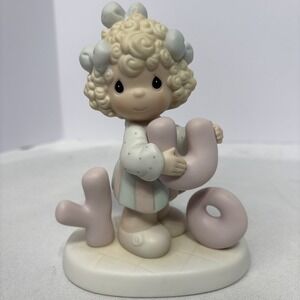 Precious Moments I Love You Figurine Girl With YOU Letters Enesco Sam Butcher